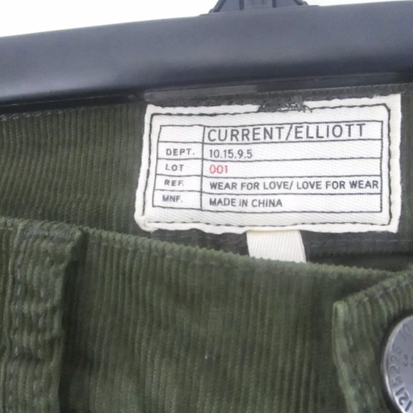 Current/Elliot Womens Forest Night w Cut Hem Cord - Picture 5 of 8